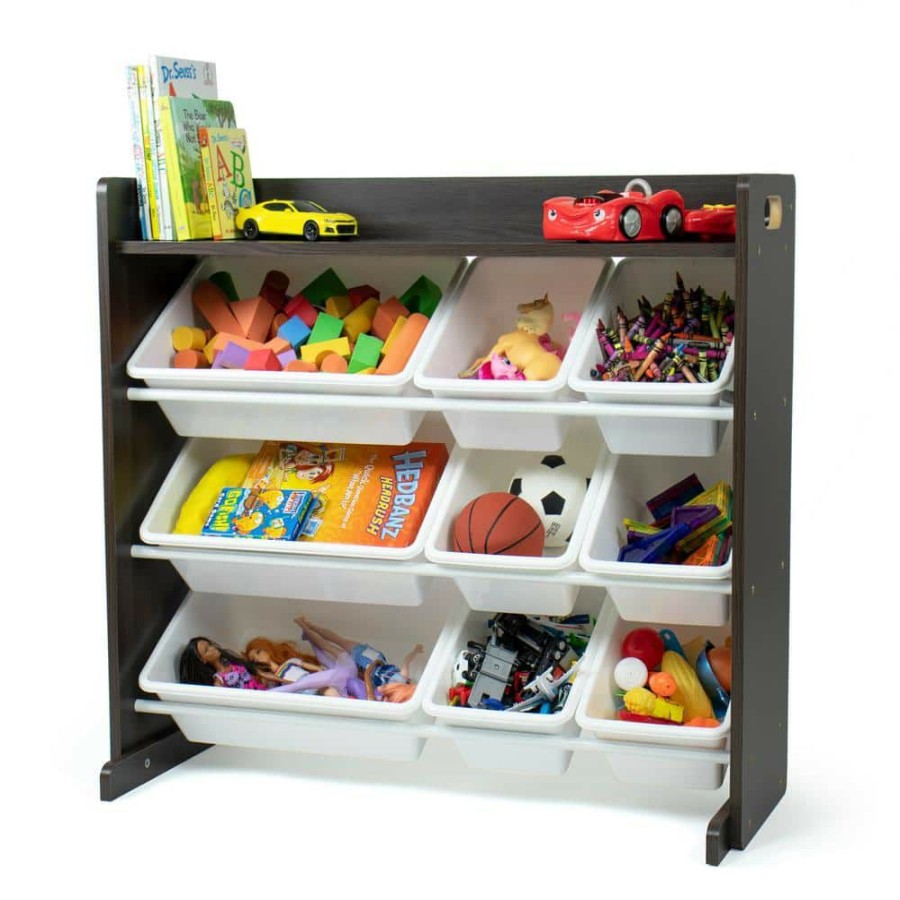 Wholesale * Espresso Toy Storage Organizer With Shelf And 9 Storage Bins By Humble Crew